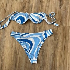 Aurelle two piece swirl swim suit